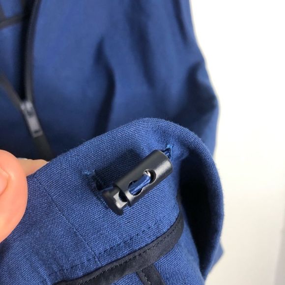 DKNY $398 Blue Linen Drawstring Bomber Jacket 1469 - Picture 9 of 10